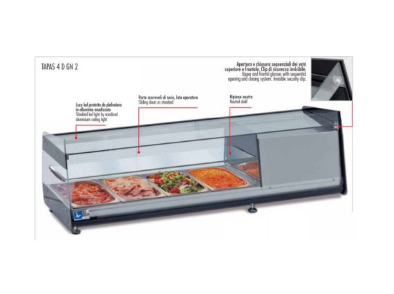 Vetrina refrigerata Tapas 6 D GN 2.